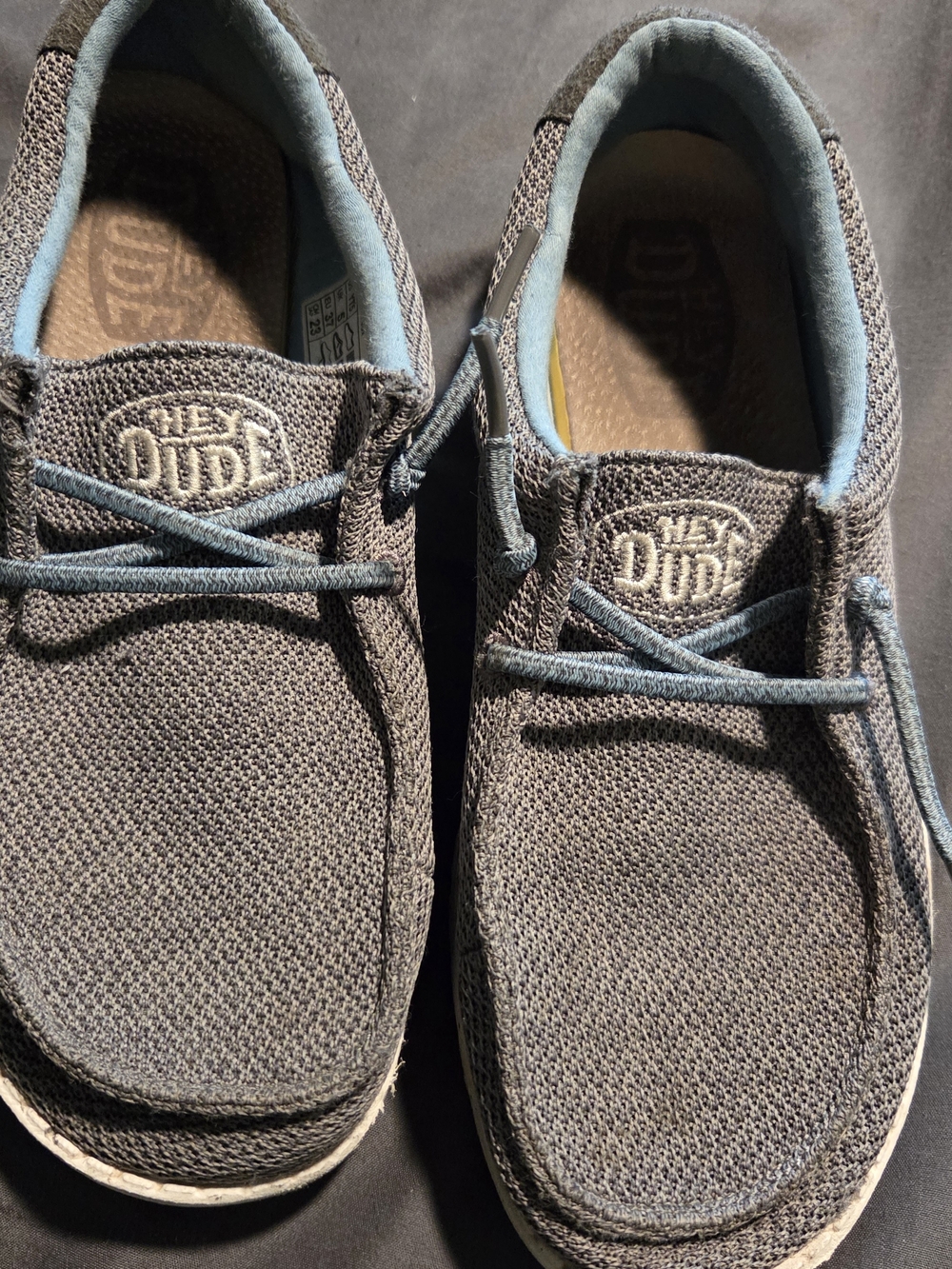 Hey Dude Boys Casual Gray Canvas Sneakers